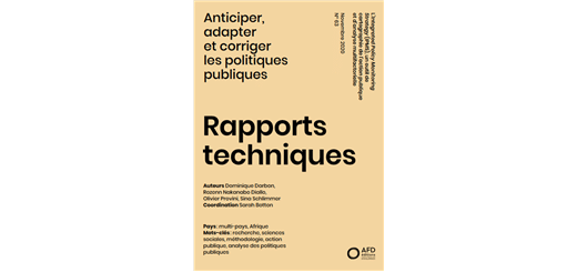 Anticiper, adapter et corriger les politiques publiques - D. Darbon, R. Nakanabo Diallo,O. Provini et S. Schlimmer
